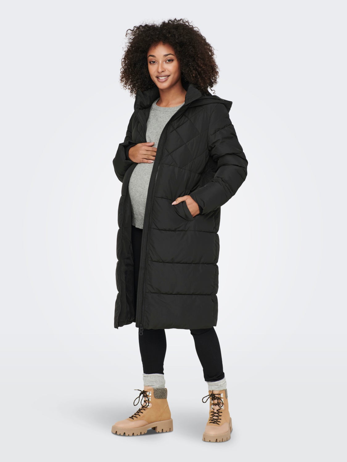 Mama quilted hood Coat