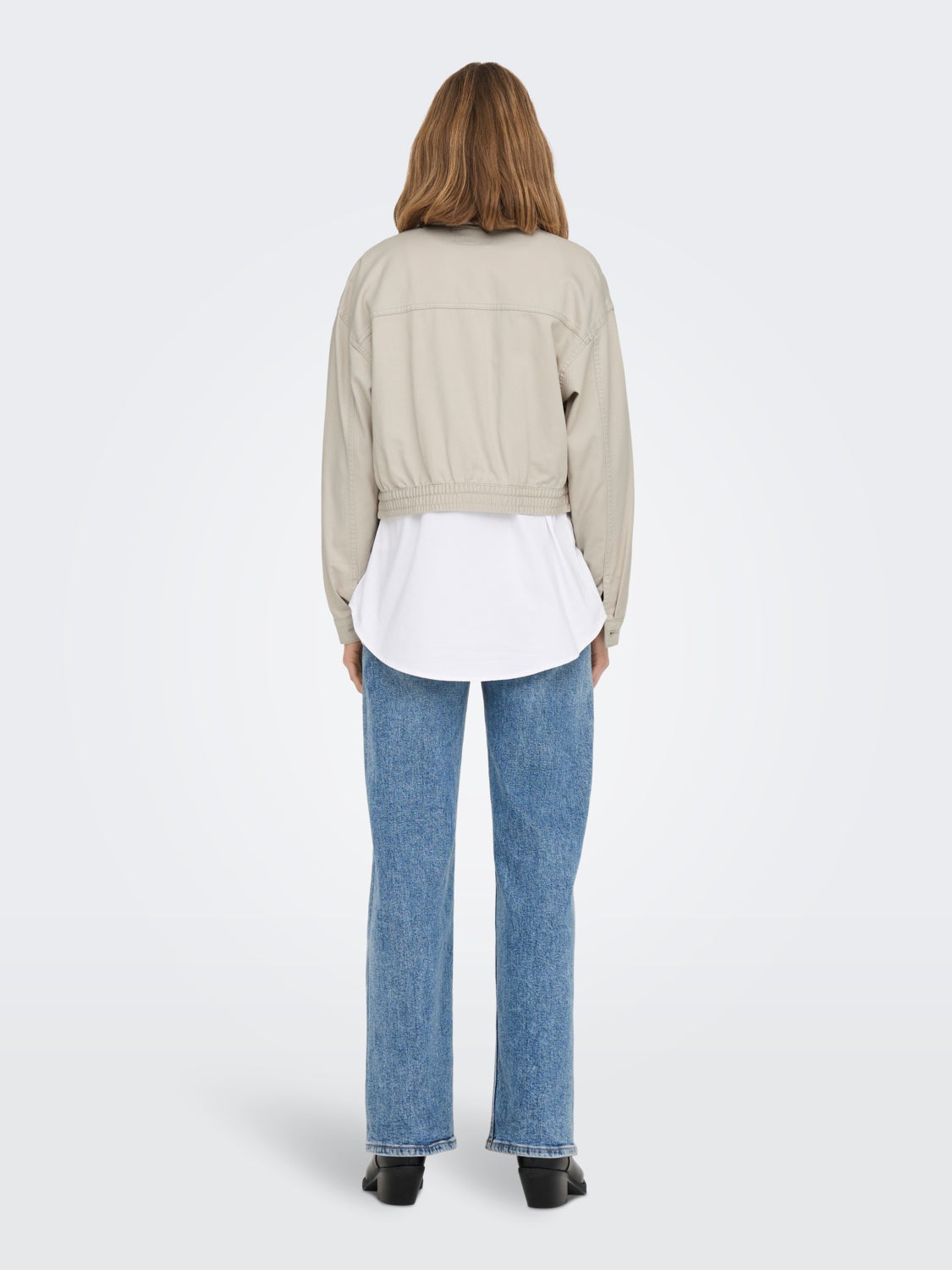 Cropped button jacket