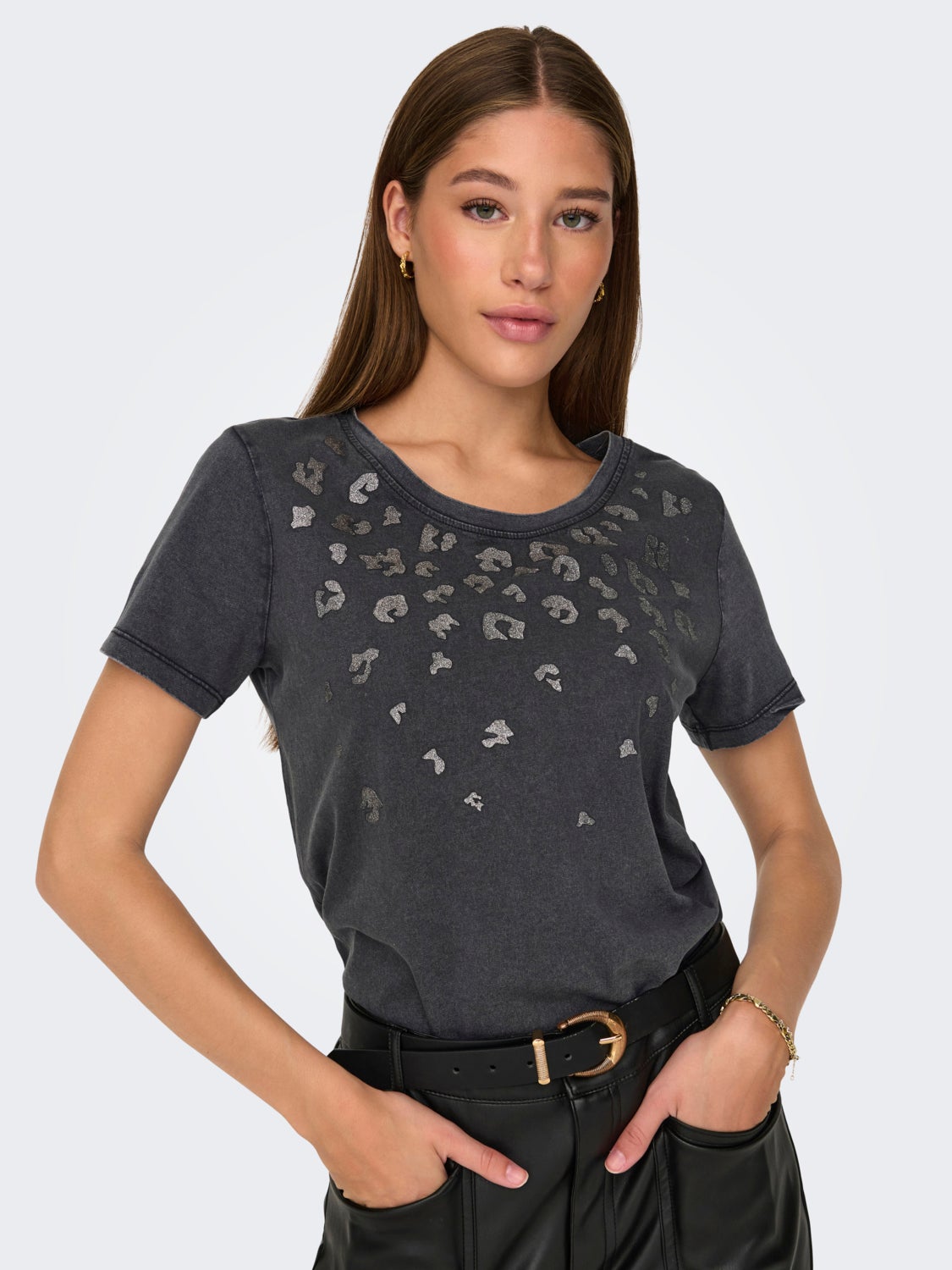o-neck t-shirt with print