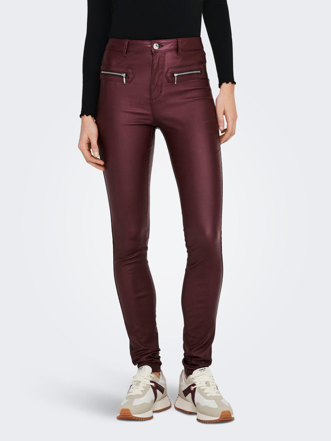 ONLRoyal Zip HW Rock Coated Skinny fit jeans