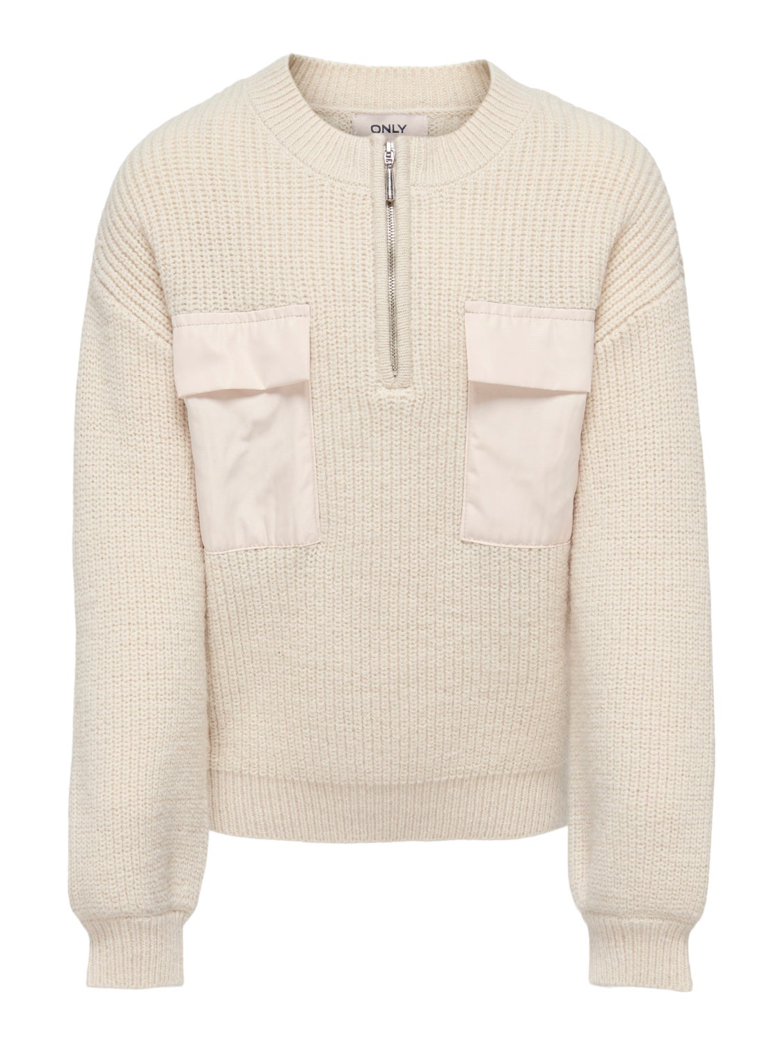 Zip detailed knitted pullover
