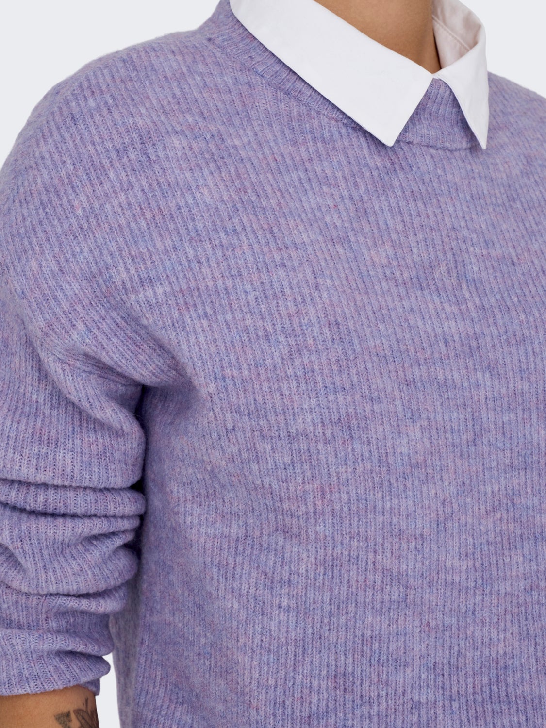 High neck knitted pullover