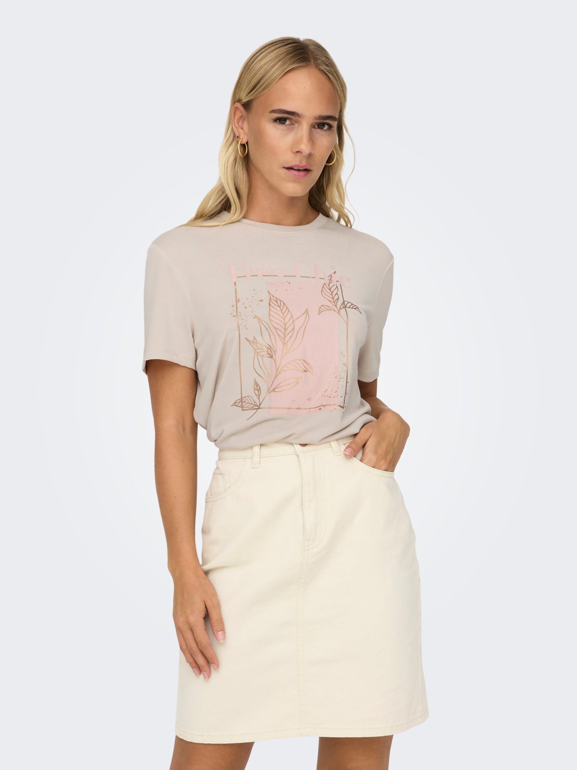 O-NECK TOP WITH PRINT