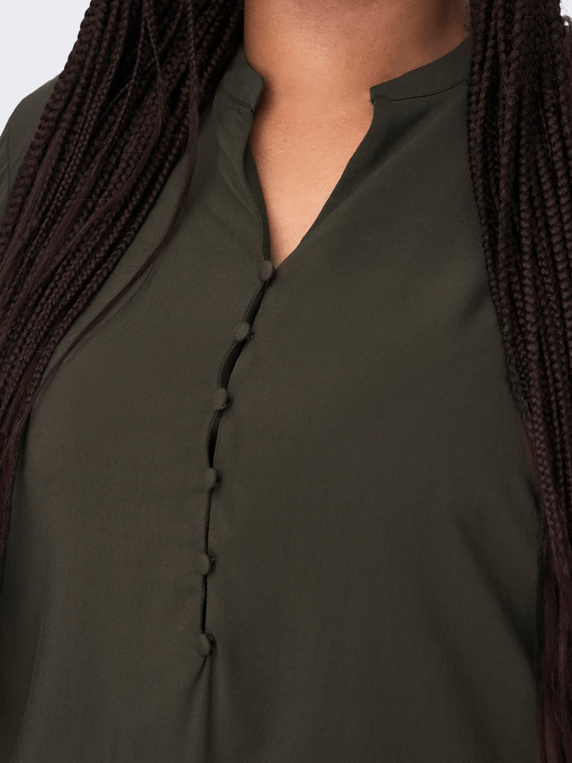 Curvy viscose Long Sleeved Top