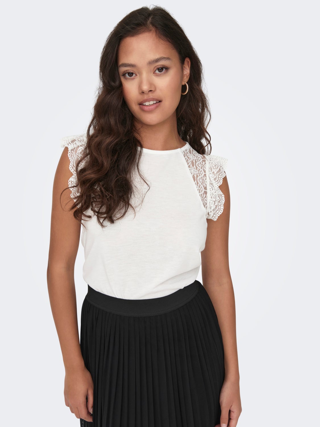 Top with lace and frills