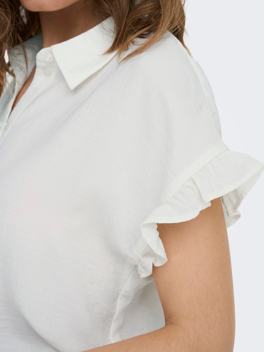 Short Sleeve Frill Shirt