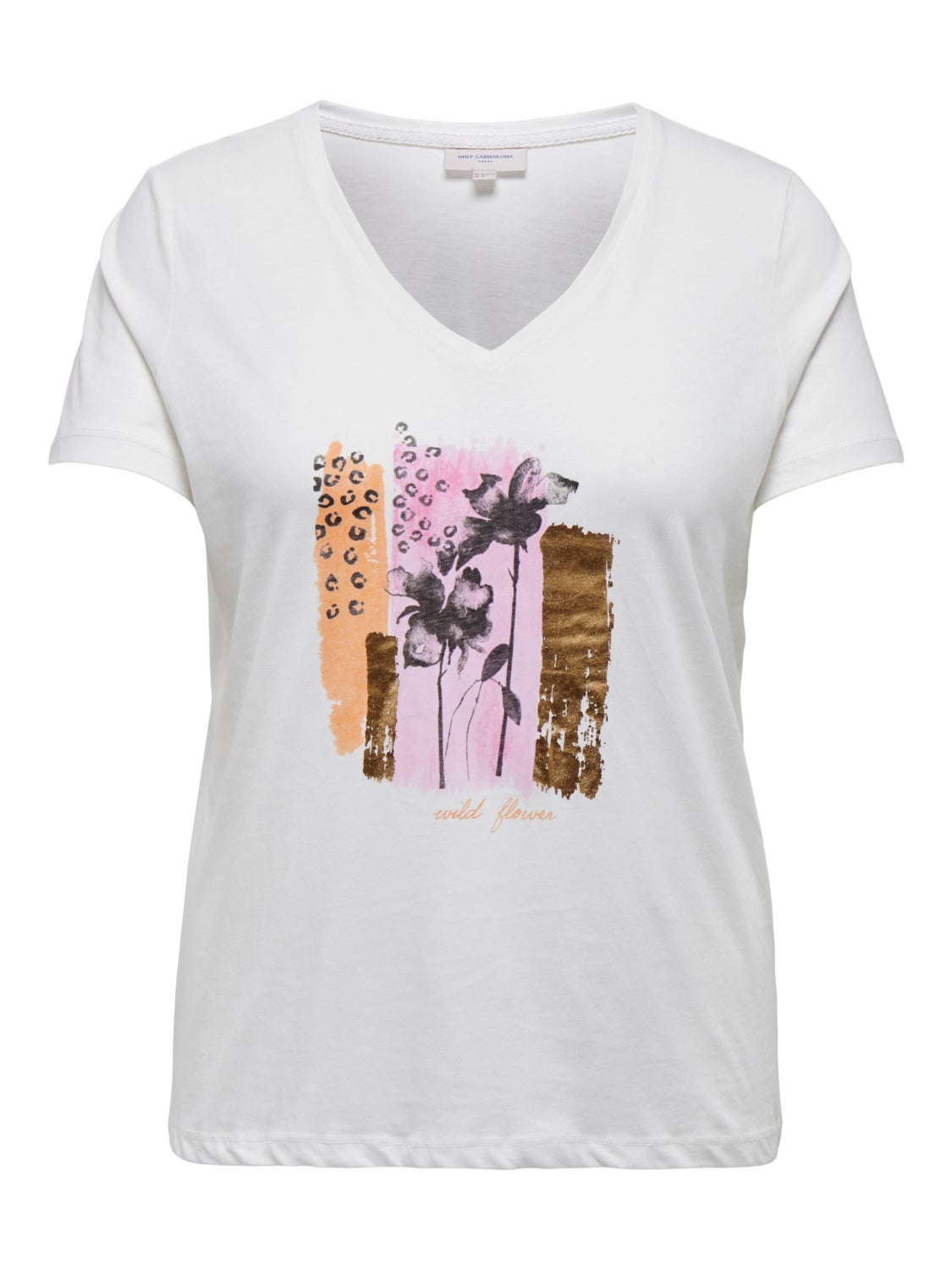 Curvy v-neck t-shirt