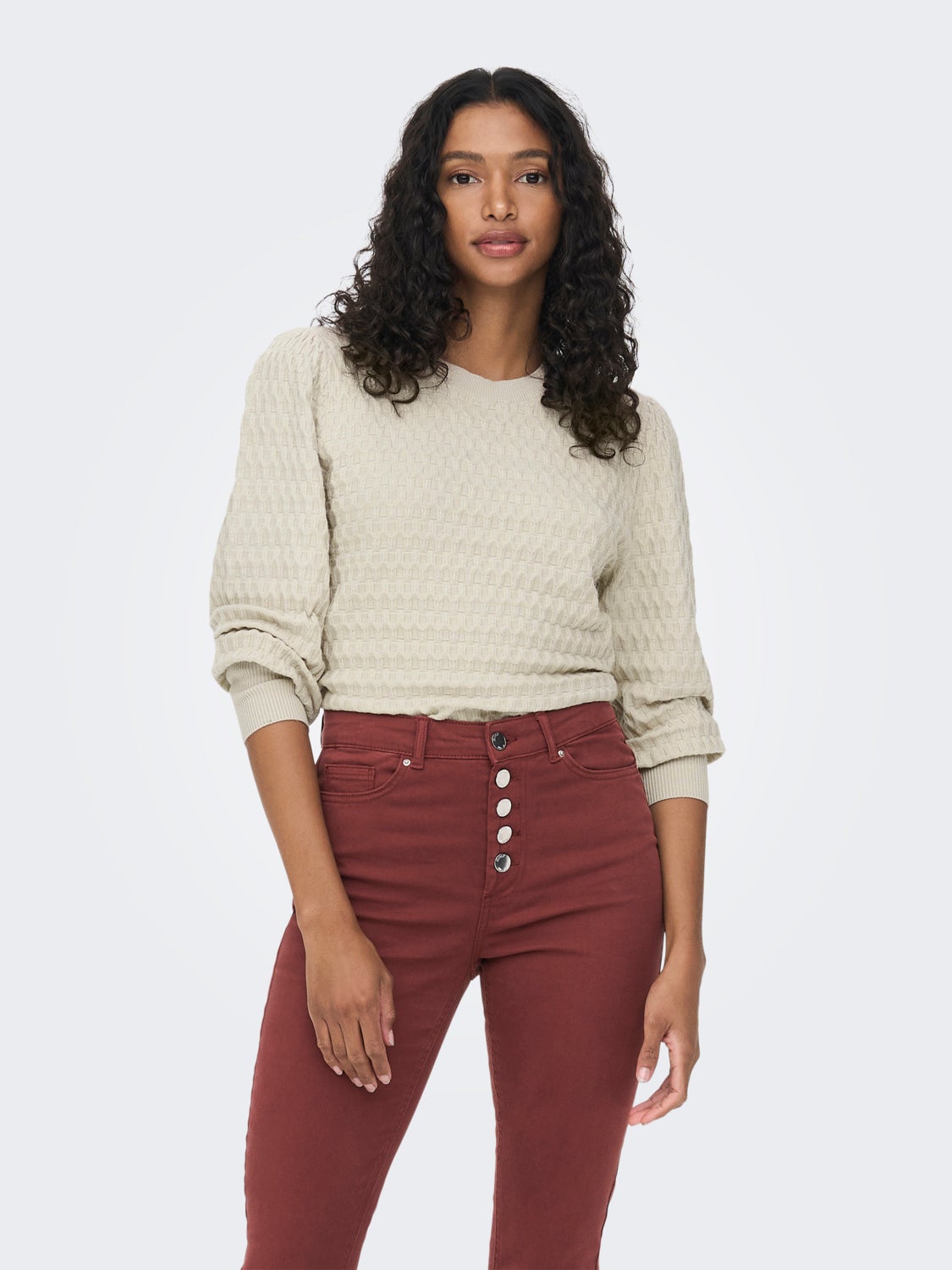 Structured Knitted Pullover