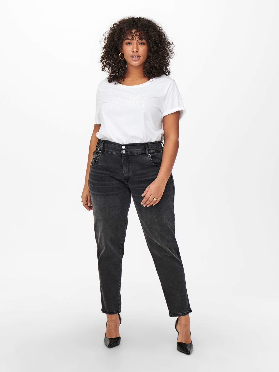 Curvy CARLu Hw Carrot high waisted jeans