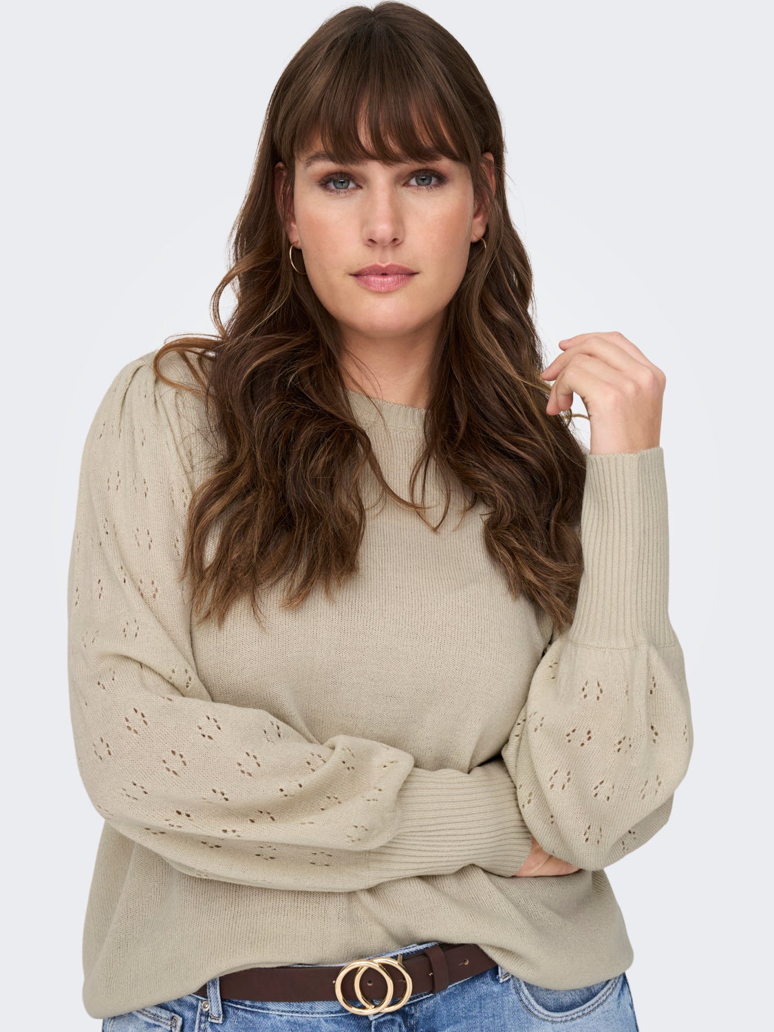 Curvy knitted Pullover