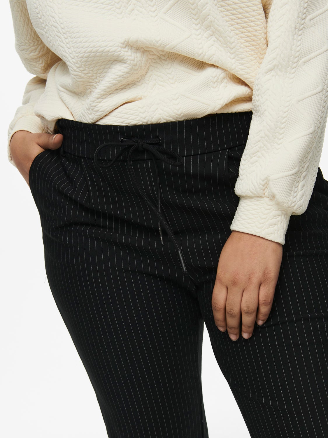 Curvy pinstriped Trousers