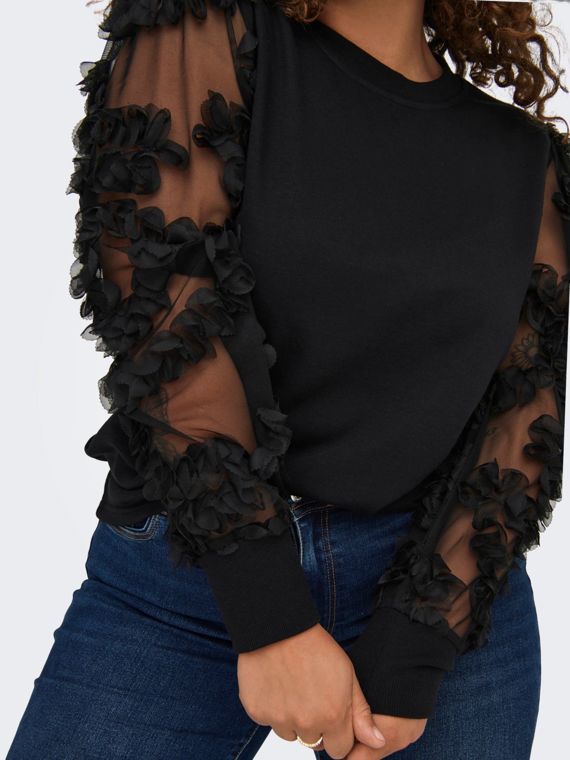 Curvy o-neck sweatshirt