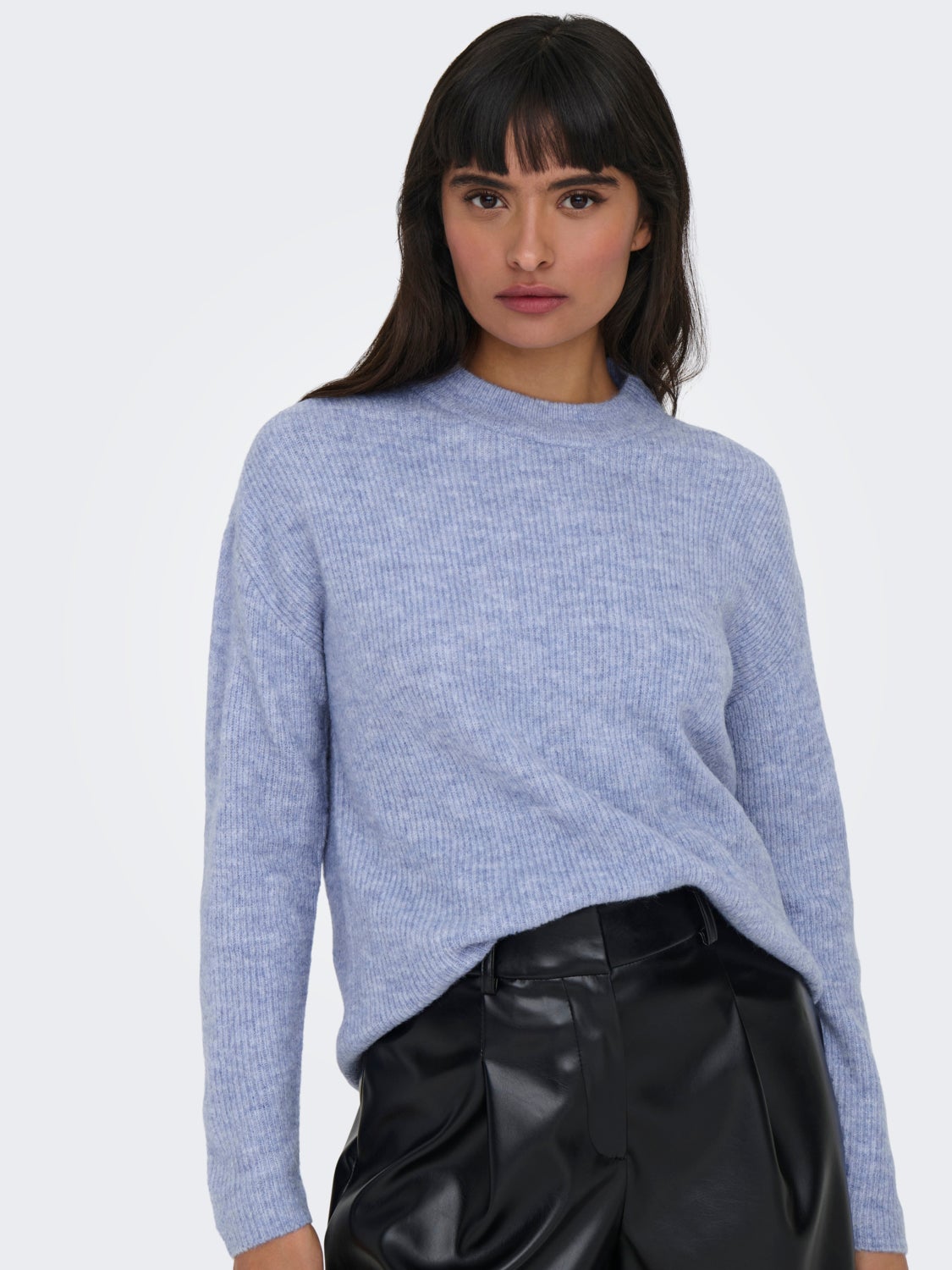 High neck knitted pullover