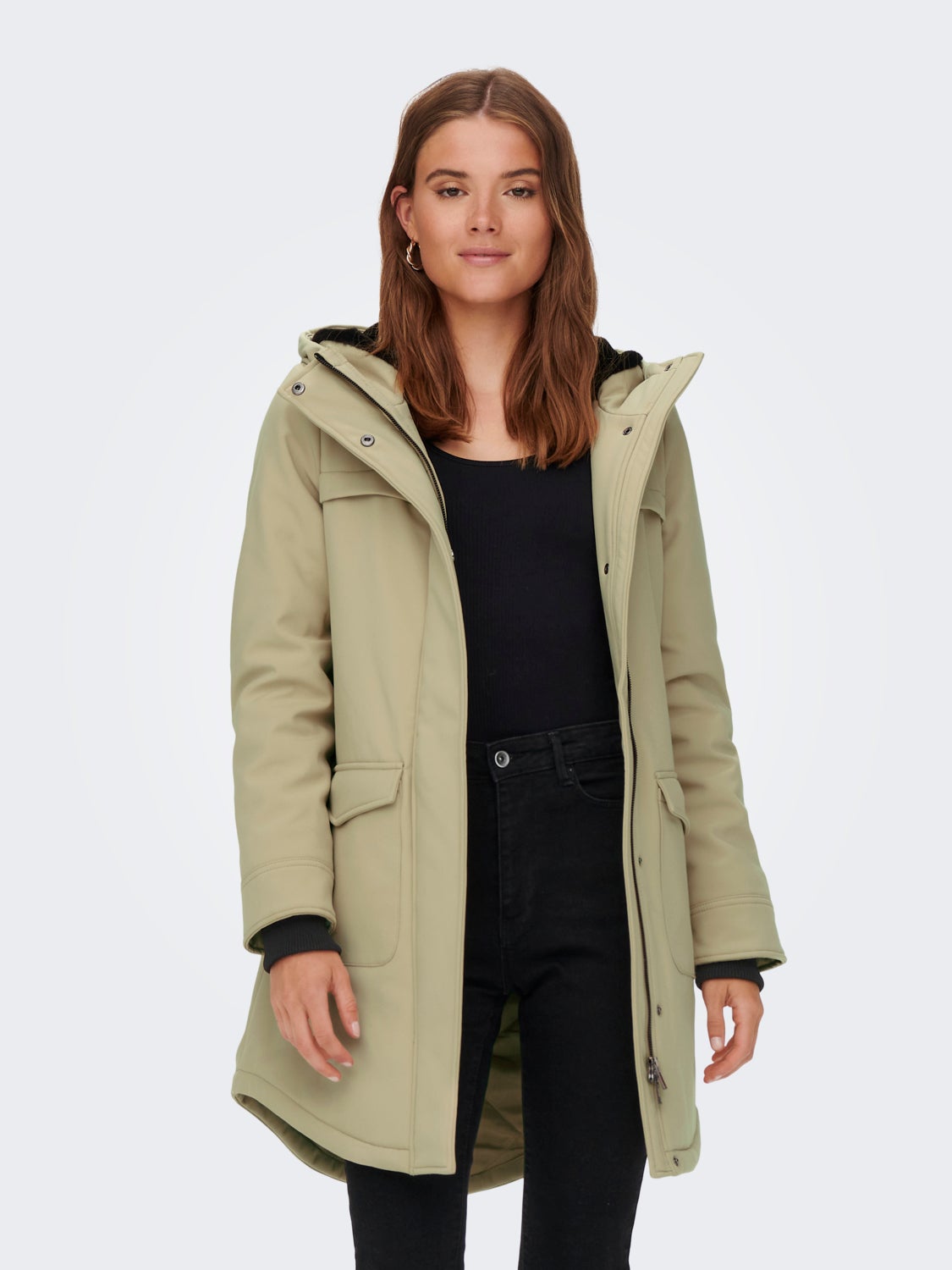 Long jacket with pockets