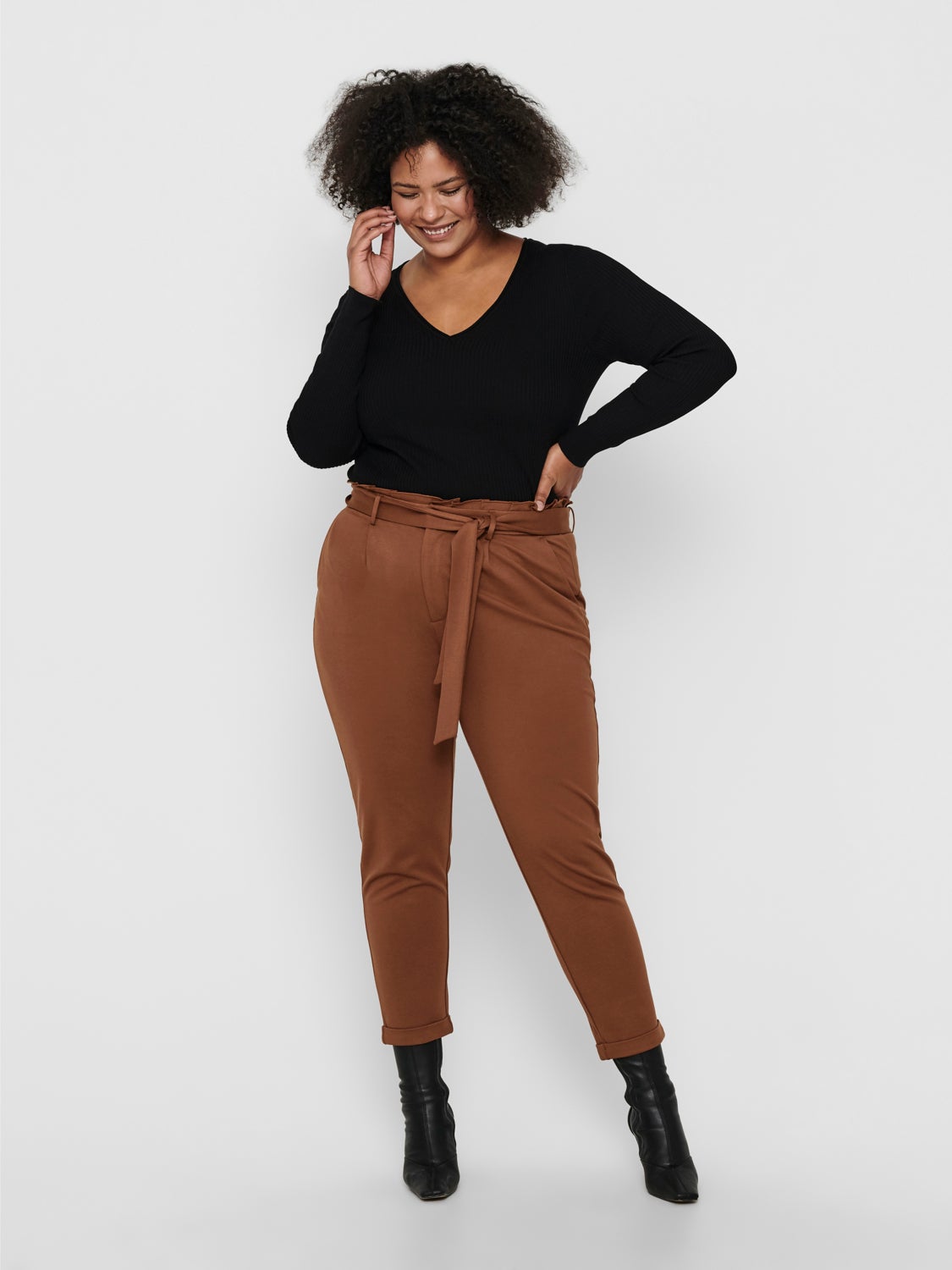 CurvyGoldtrash paperbag Trousers