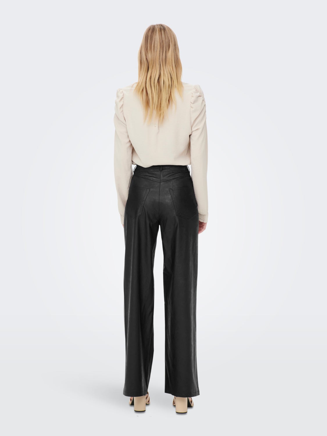 High waisted faux leather Trousers