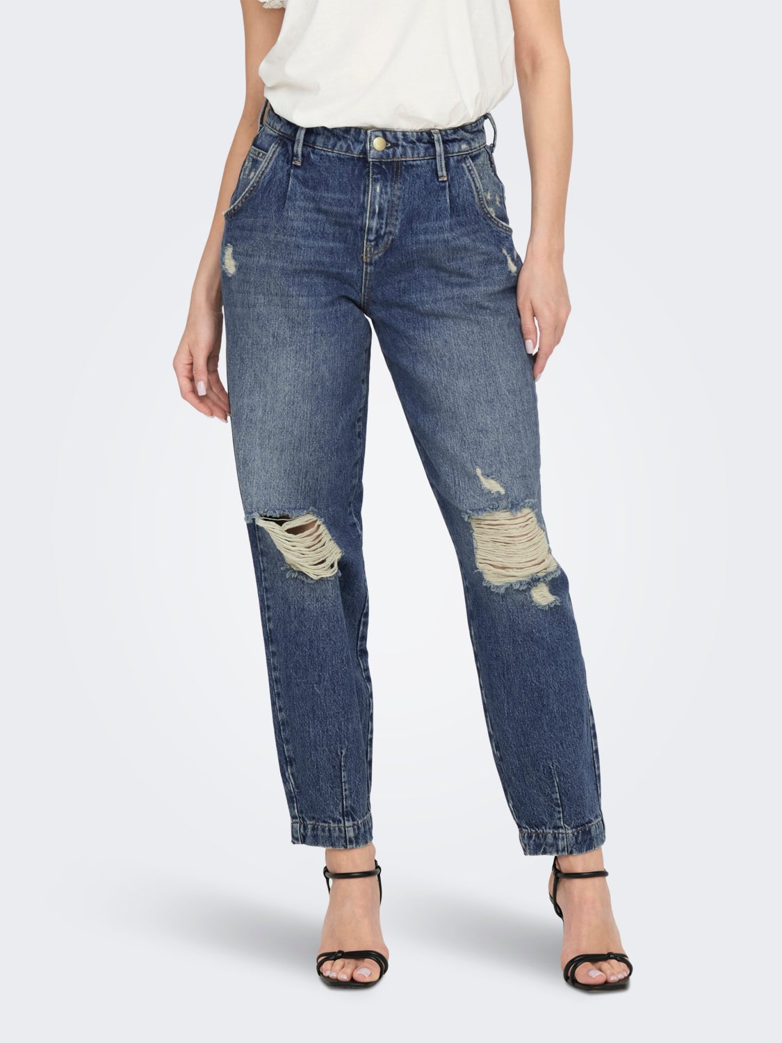 ONLTRACY MID CARROT ANK DESTROY Straight fit jeans