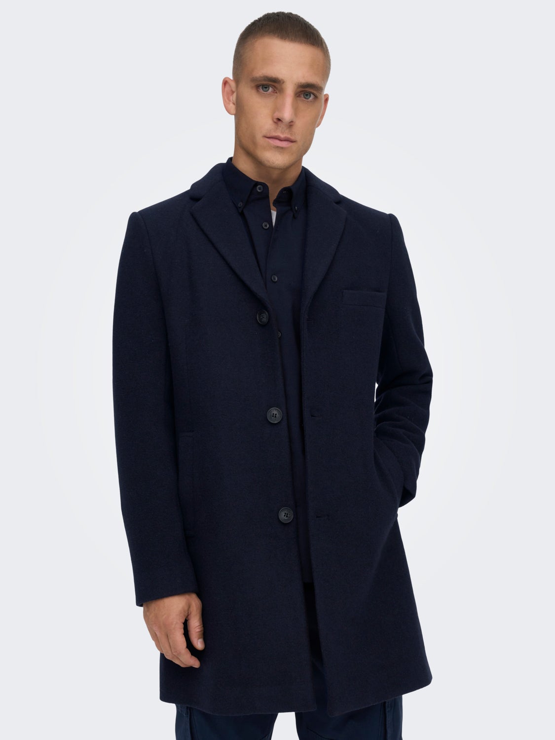 Short wool coat