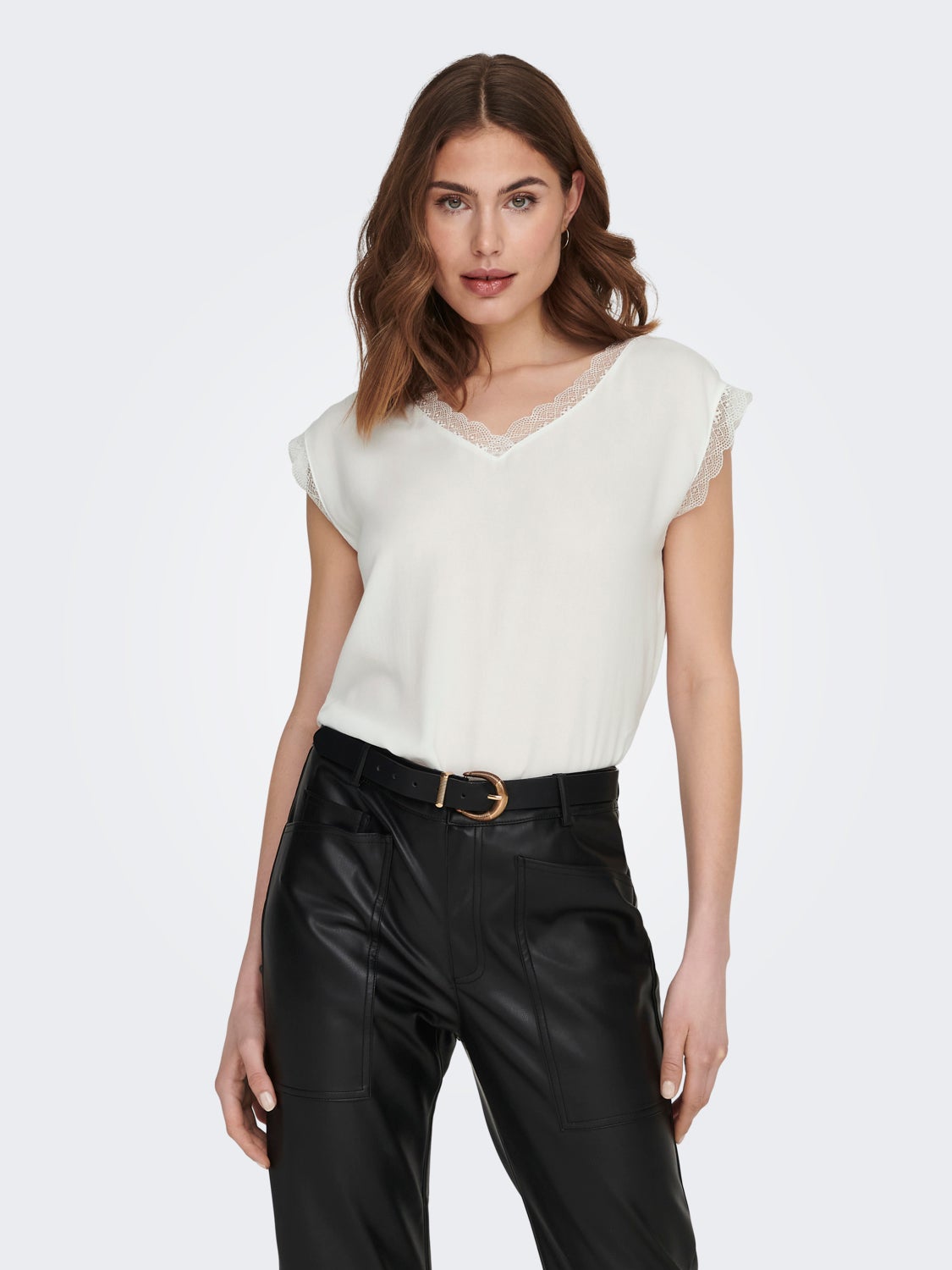 Regular Fit V-Neck Top