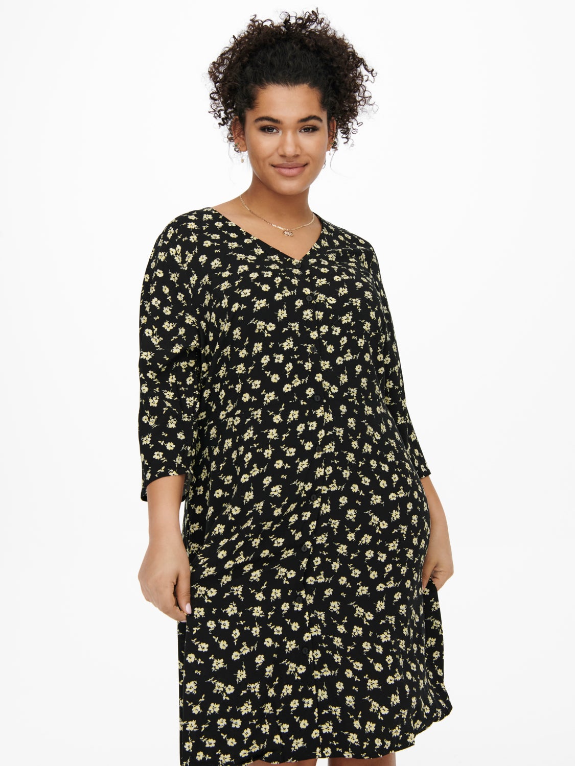 Curvy viscose Shirt dress
