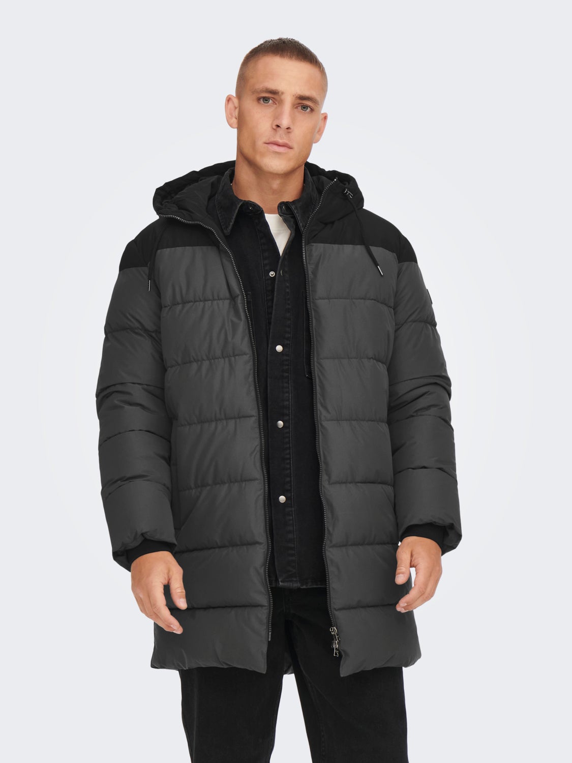 Solid color puffer jacket