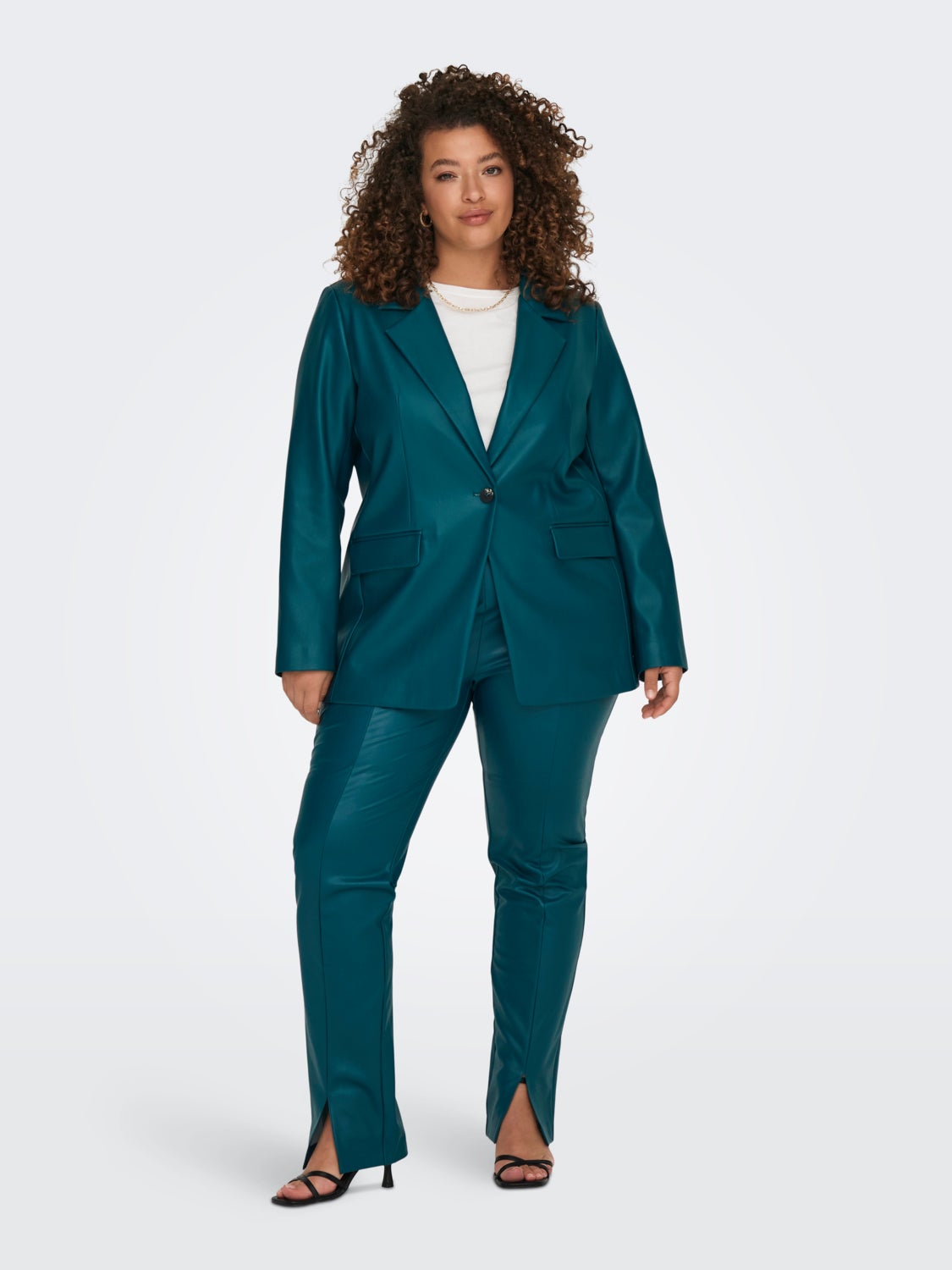 curvy coated leggings