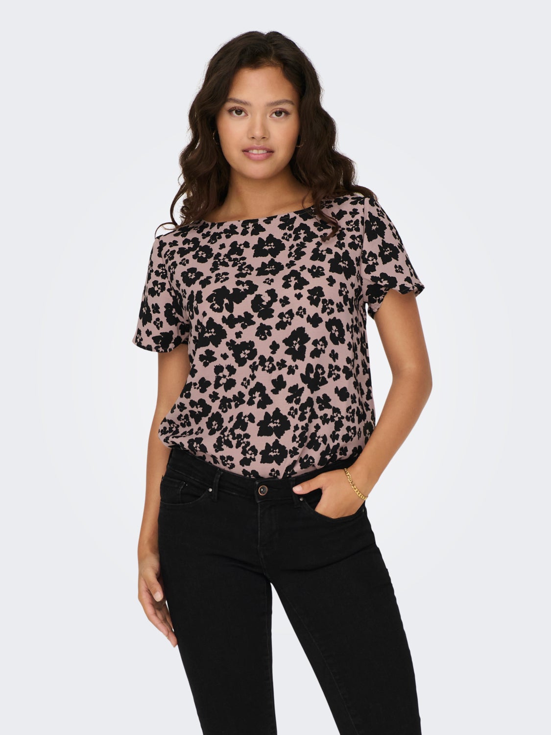O-neck top with print