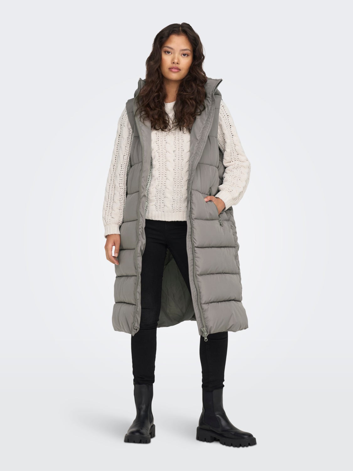 Long puffer gilet