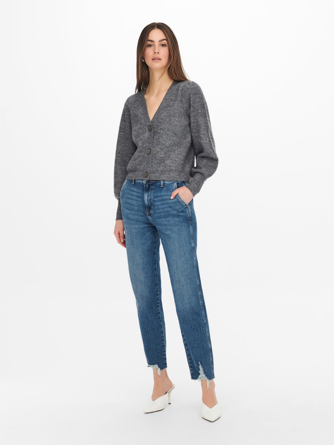 Rib Knitted Cardigan