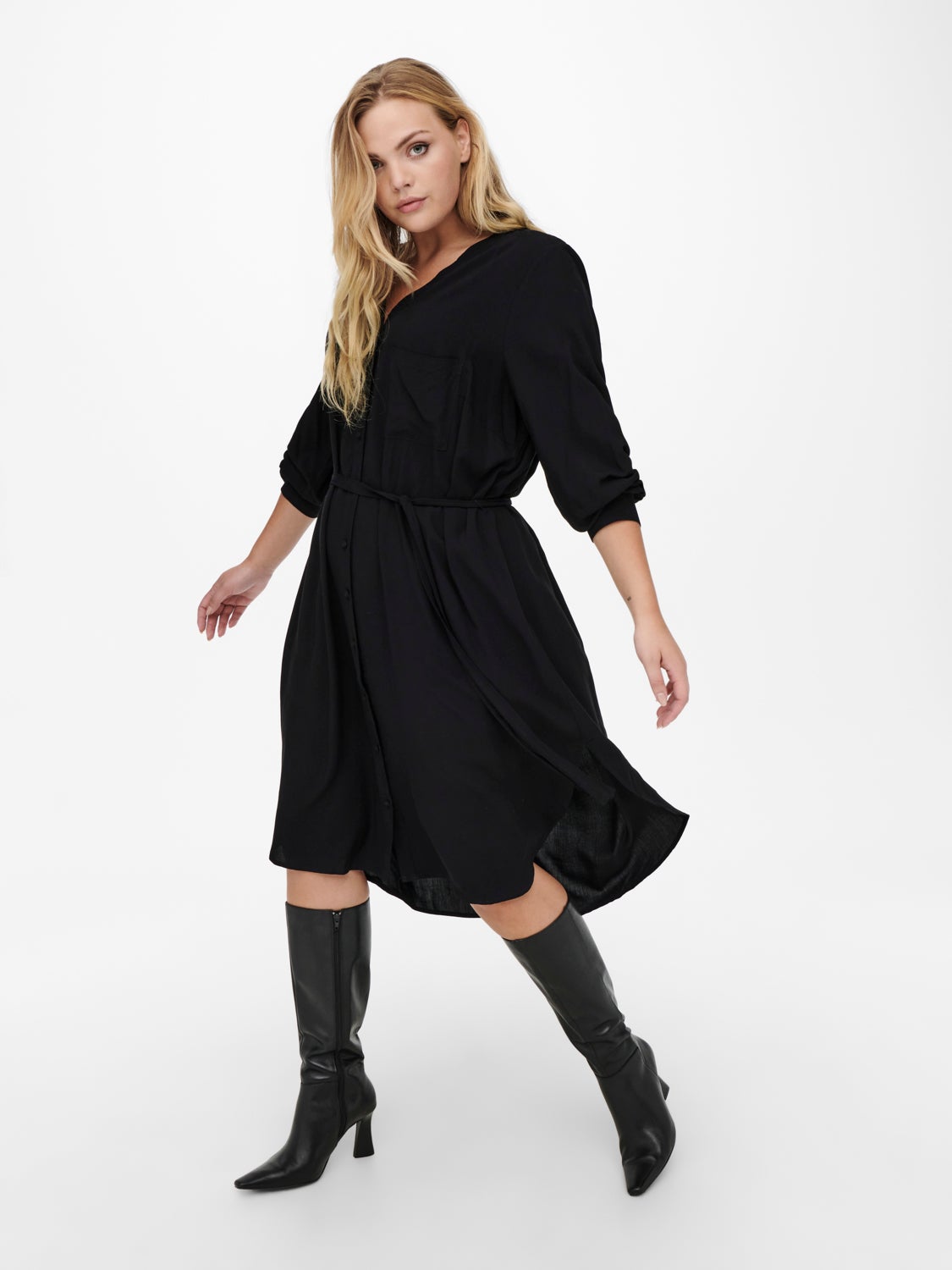 Curvy viscose Shirt dress