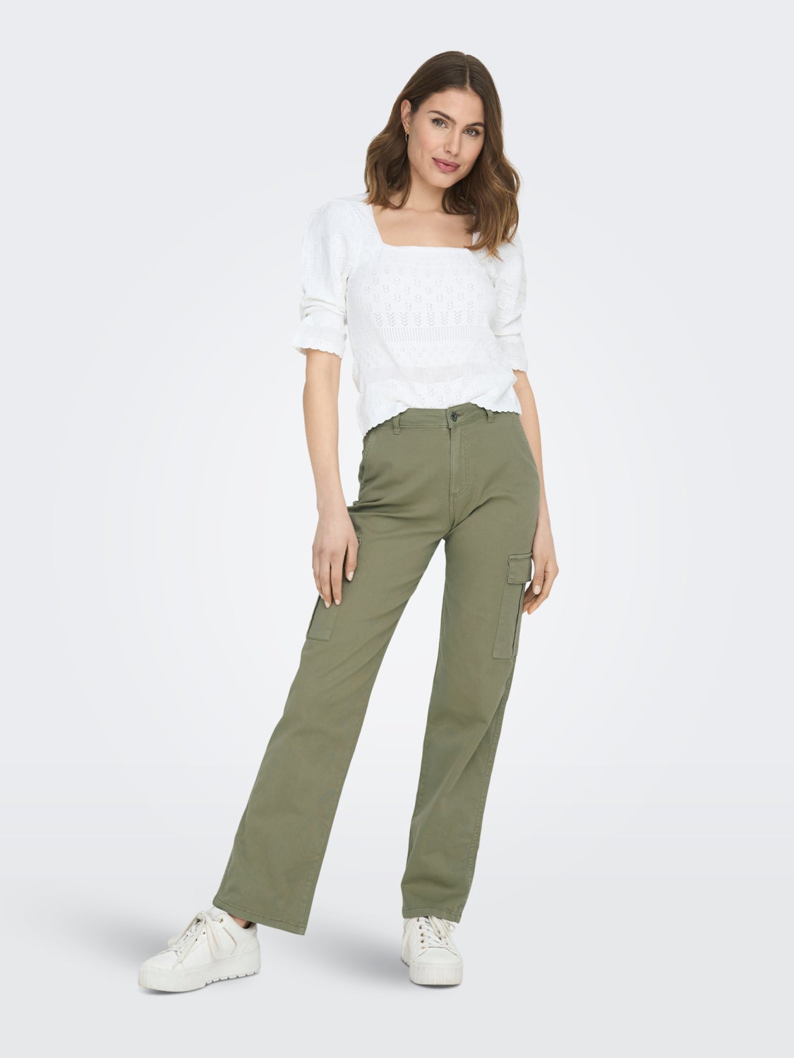 Straight Fit Cargo Trousers