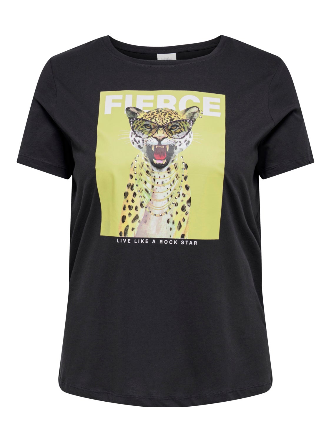 Curvy o-neck t-shirt with print