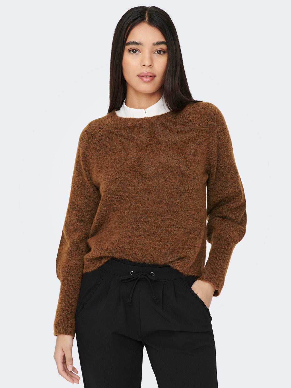 Button cuff Knitted Pullover