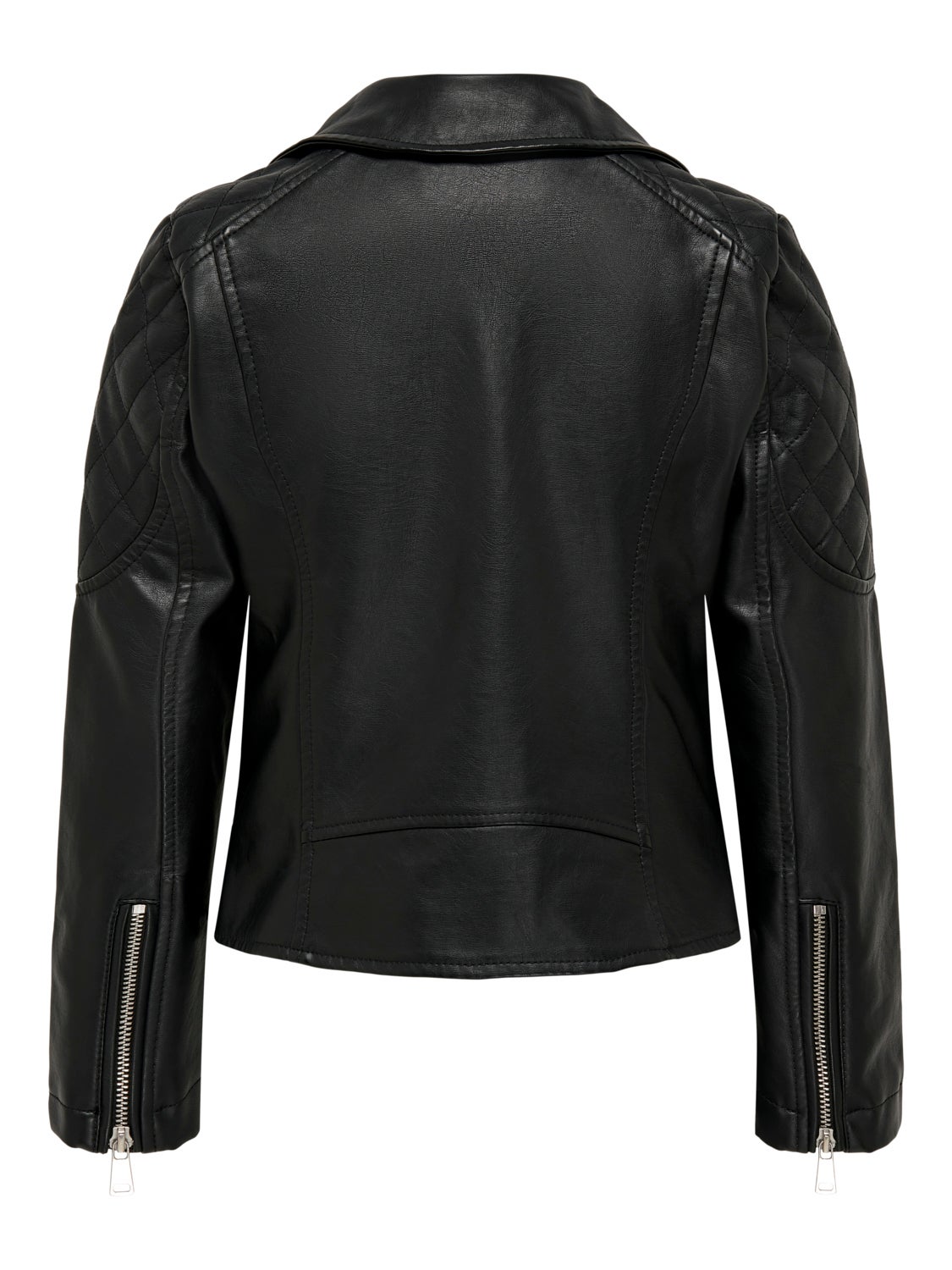 Faux leather biker jacket