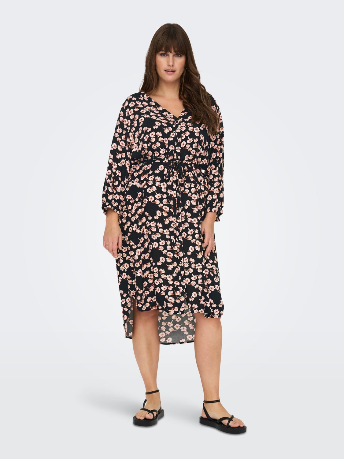 Curvy 3/4 sleeved Dress