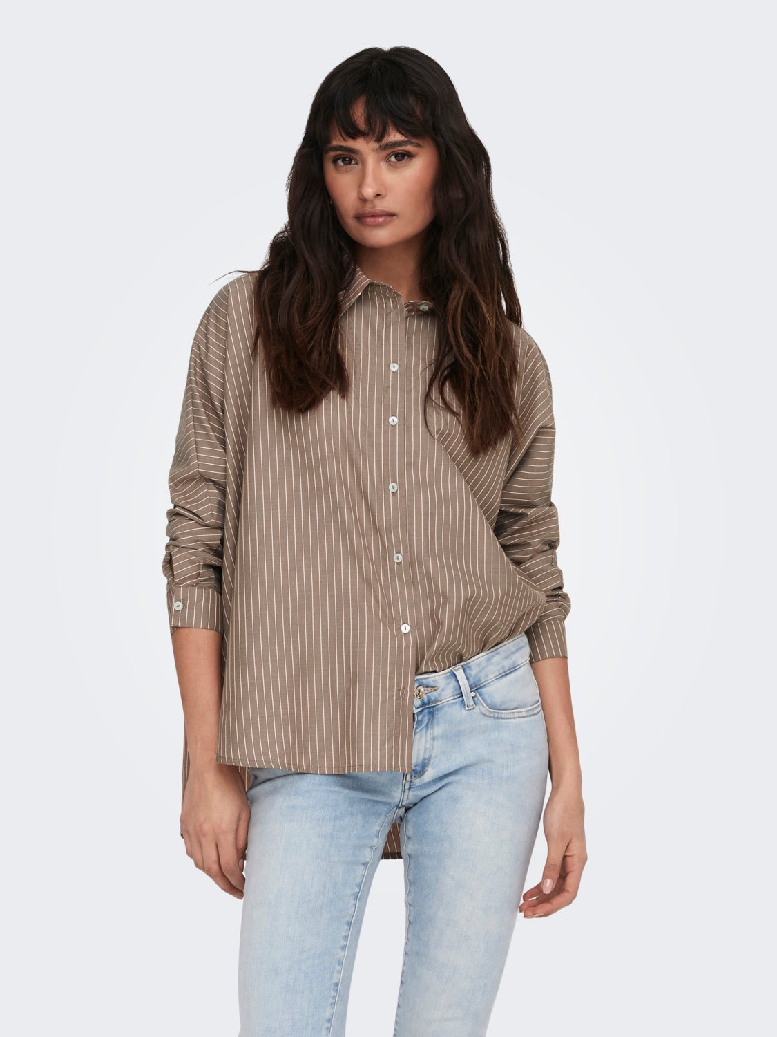 Boxy Fit Striped Shirt
