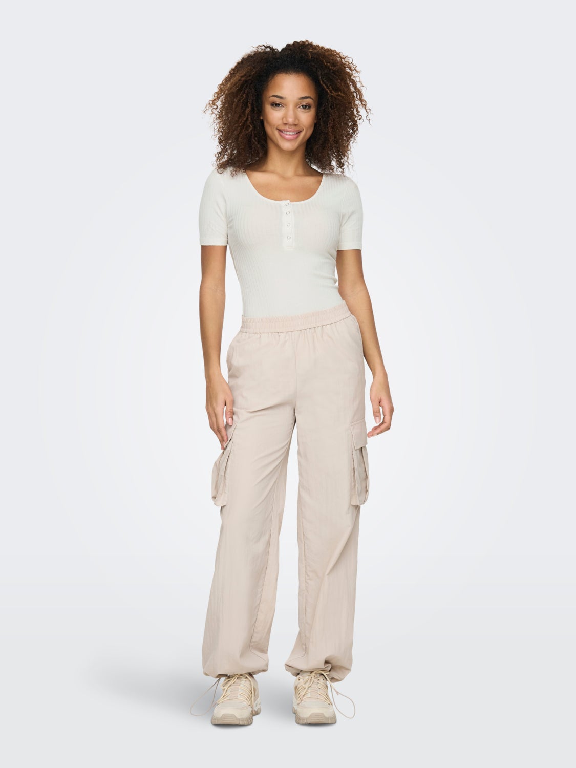 O-Neck T-shirt with Buttons