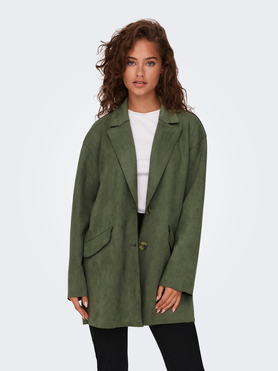 Faux suede coat