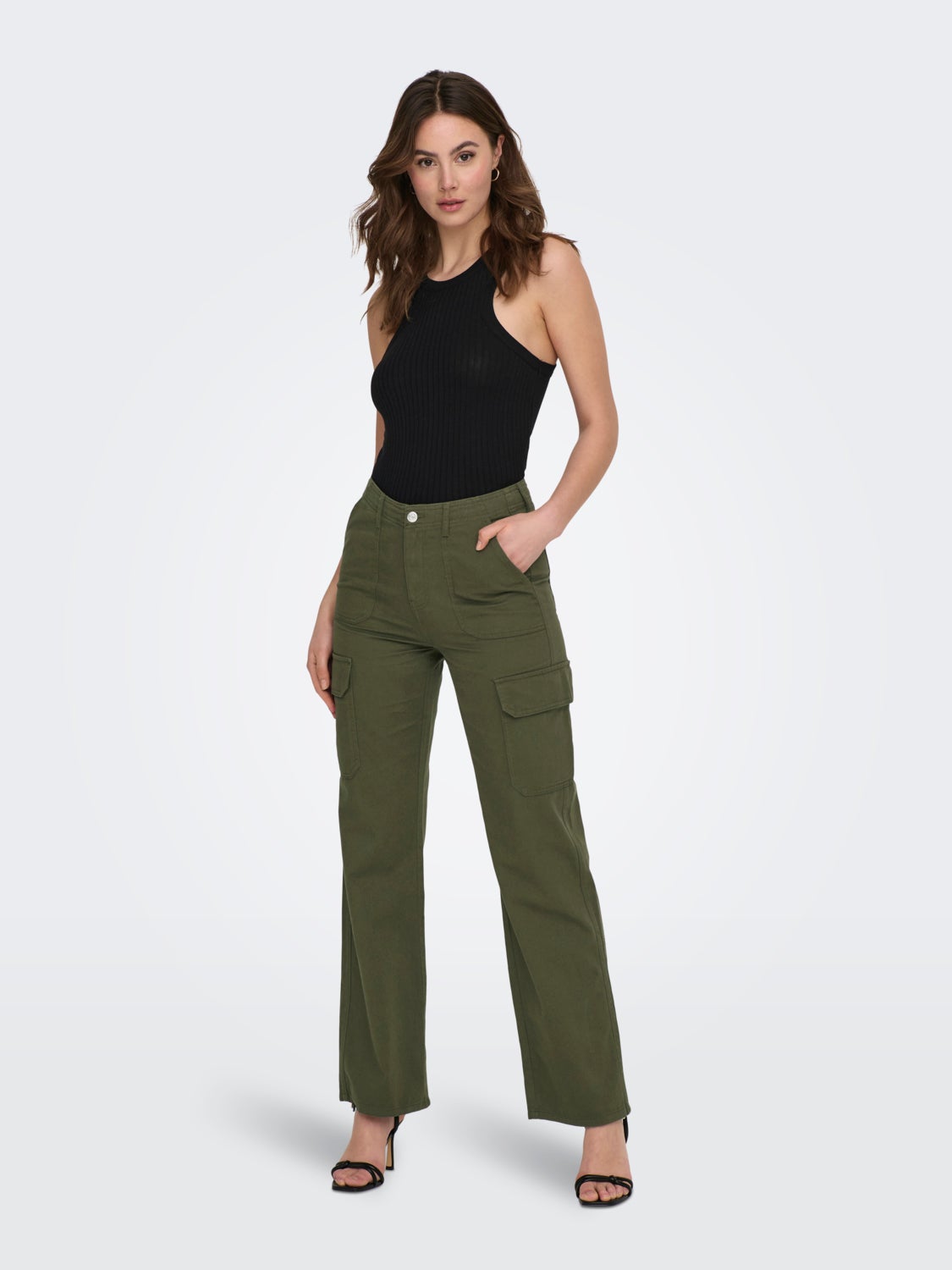 JDYABBY HW WIDE CARGO PANTS WVN