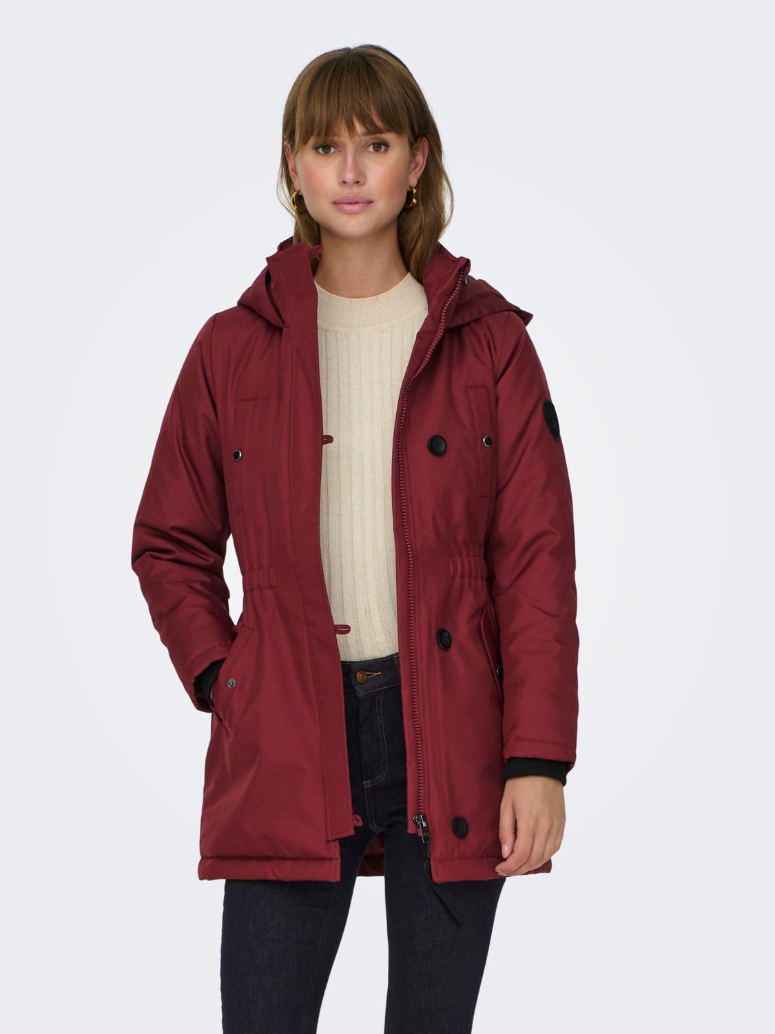 High neck parka
