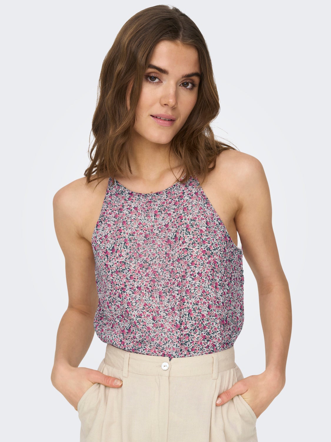 Halterneck Top with cut-out back