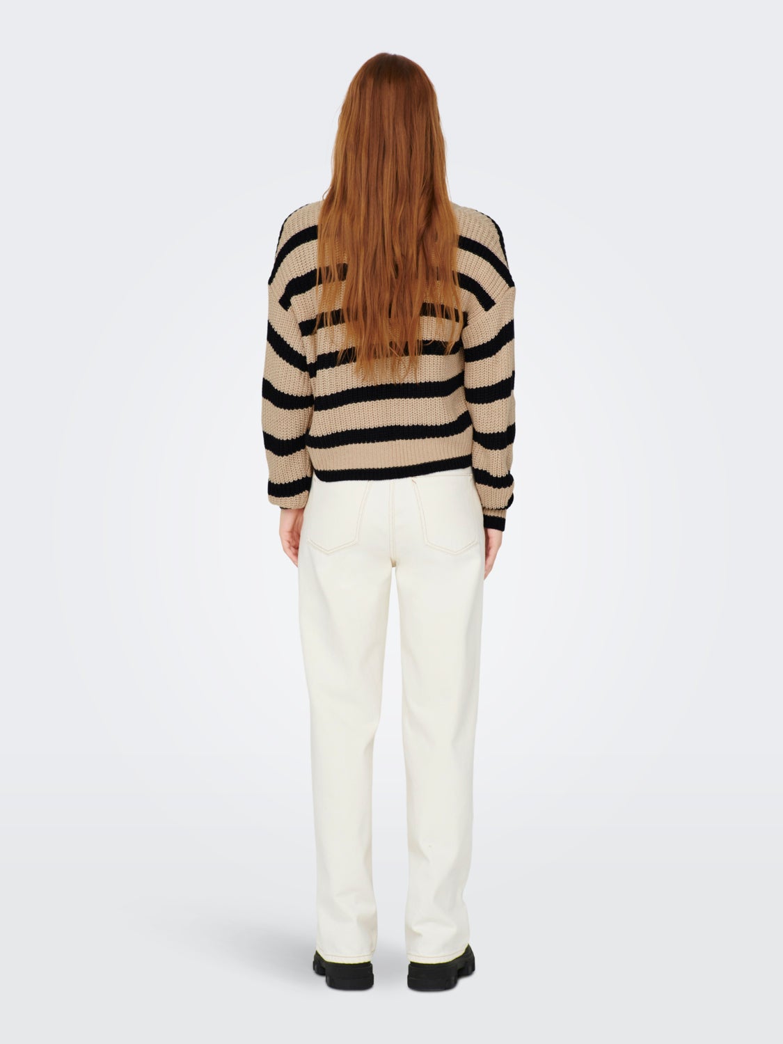 Short striped Knitted Cardigan