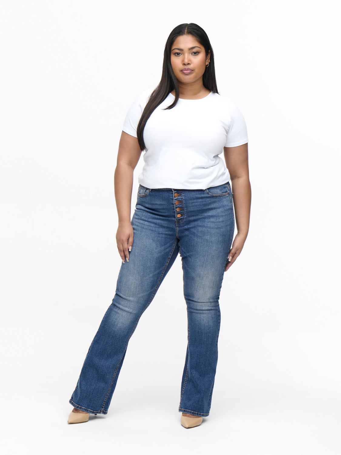 Curvy CARLaola highwaisted Flared Jeans