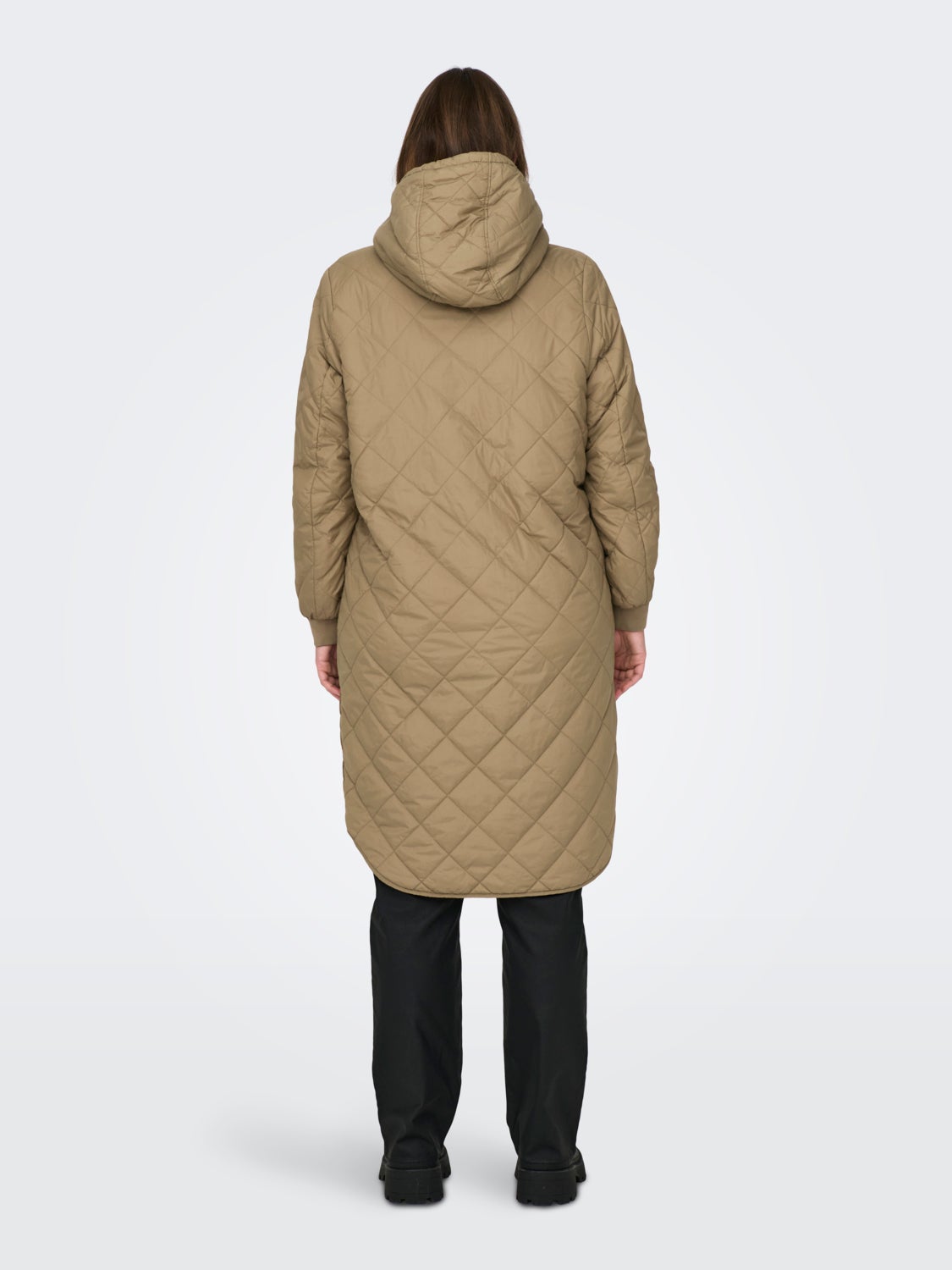 curvy Long hooded jacket