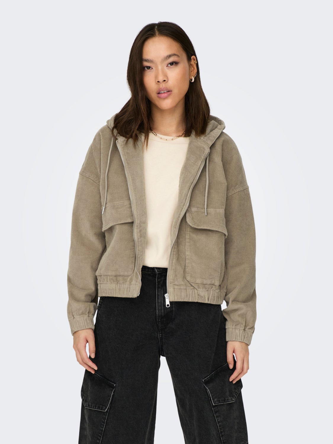 Bomber jacket with pockets