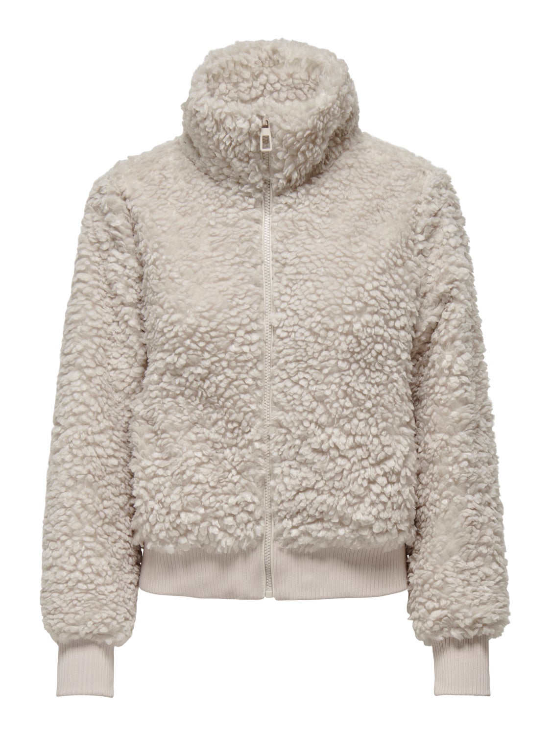Teddy jacket with high neck