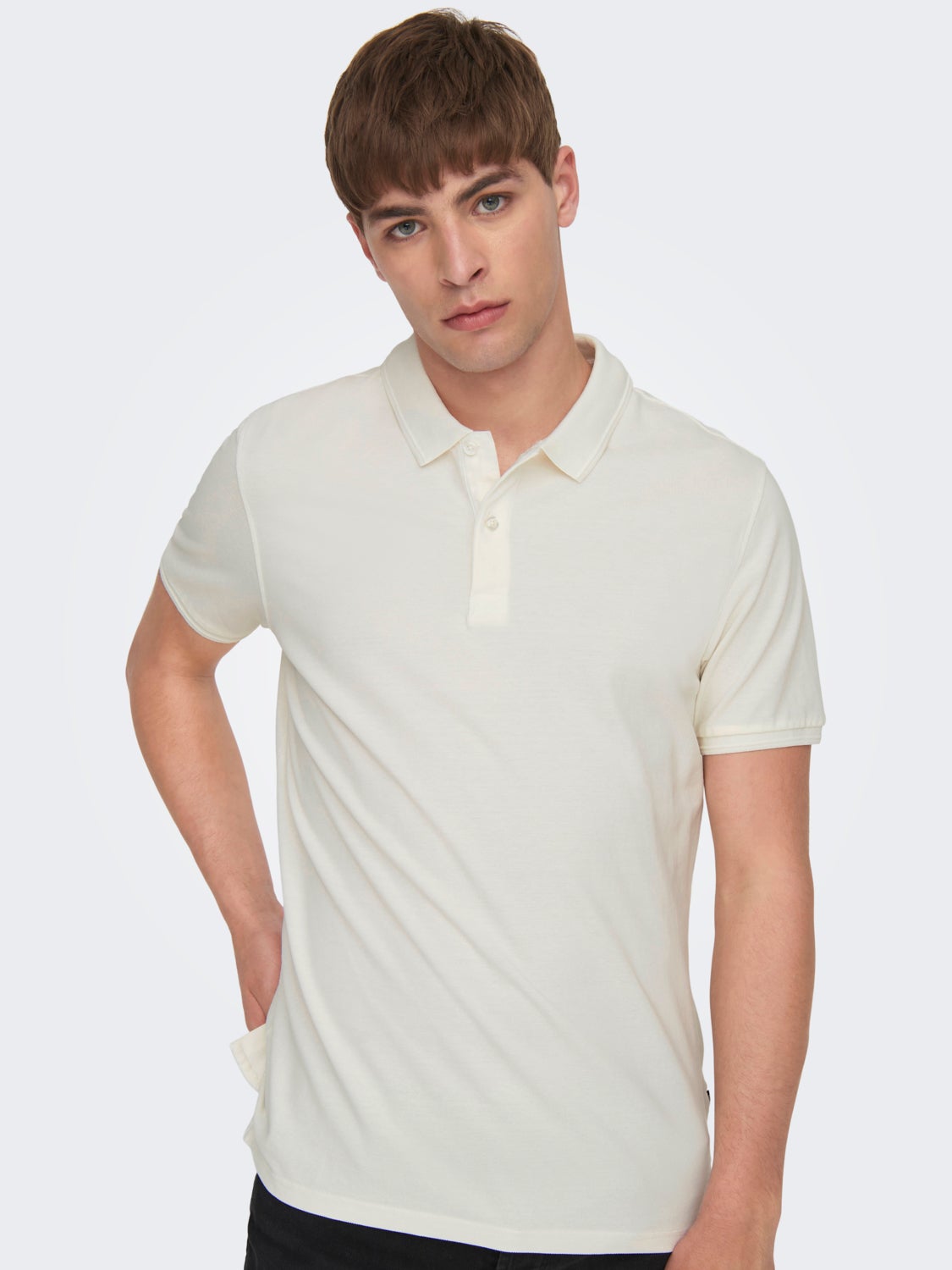 Slim Fit O-Neck Polo-Shirt