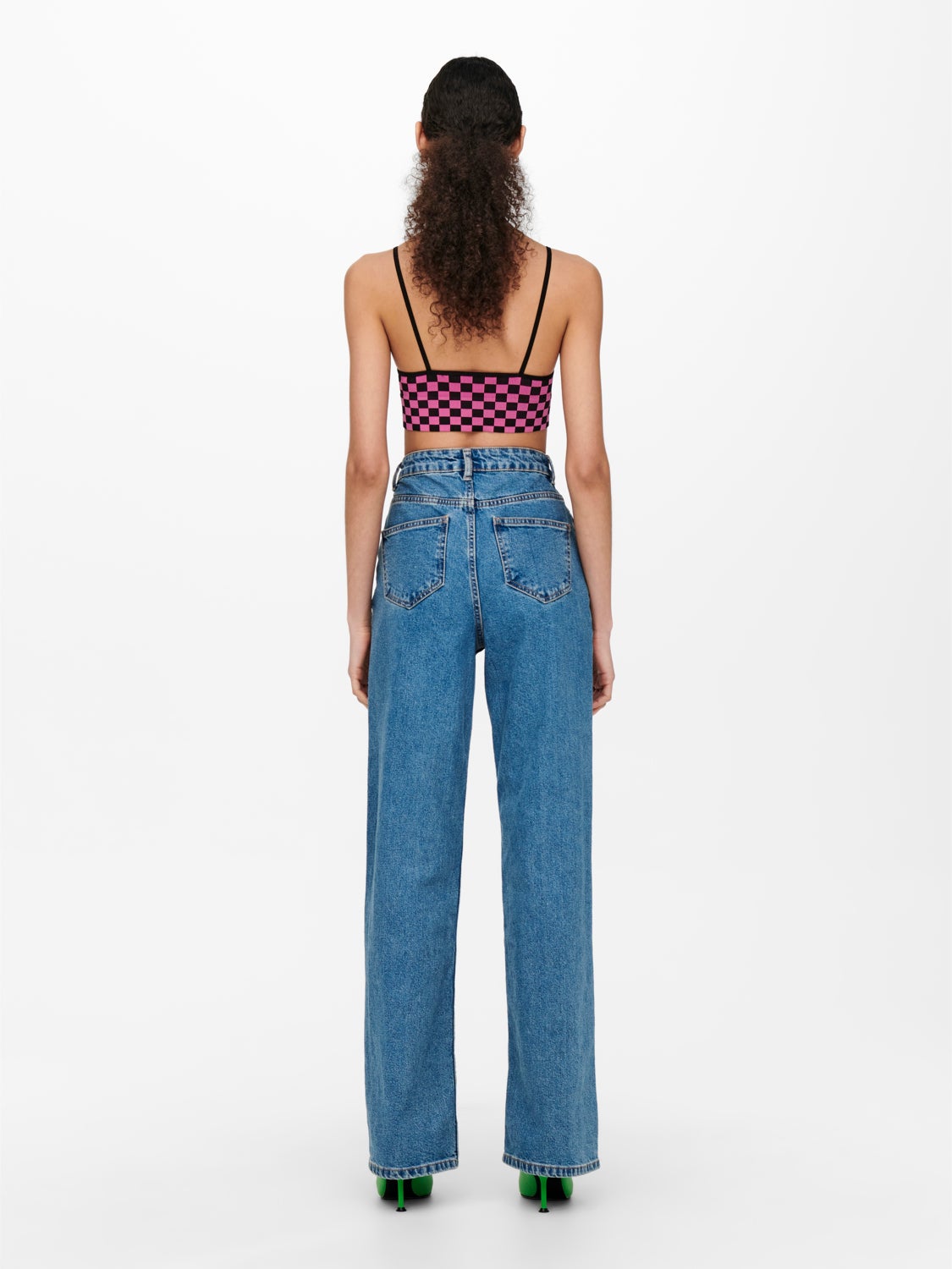 Harlequin patterned crop Top