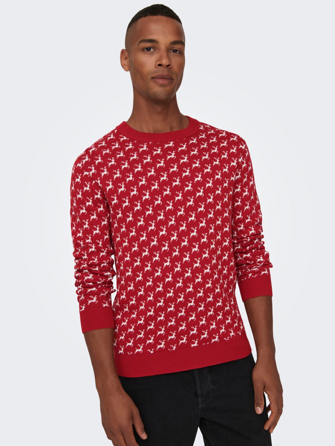 Crewneck christmas knitted pullover