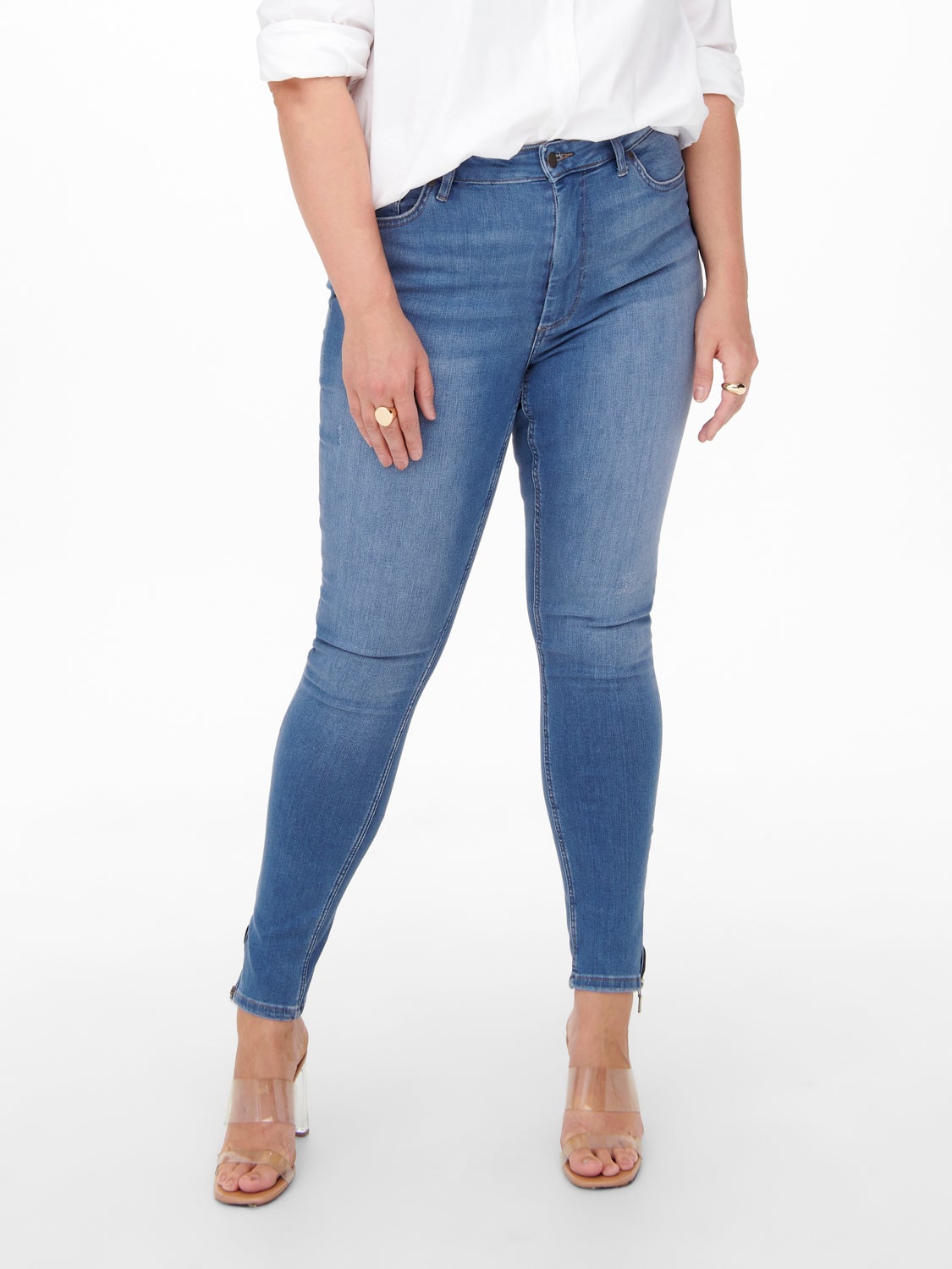 Curvy CARWilly hw ankle Skinny fit jeans